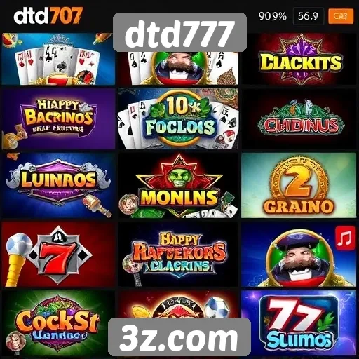 Variedade de jogos disponíveis no dtd777